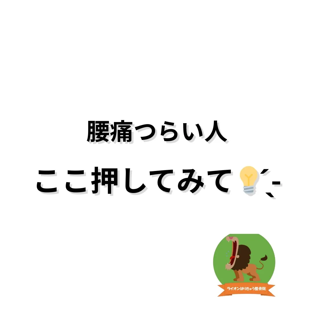 腰痛でお悩みの方へ。